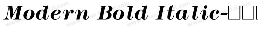 Modern Bold Italic字体转换